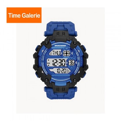 Skechers Pincay Men's SR1144 54mm Blue & Black Negative Display Digital Chronograph Watch Skechers Pincay Men's SR1144 54mm Blue & Black Negative Display Digital Chronograph Watch